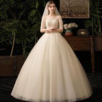 Other Wedding Dresses Sexy Illusion O Neck Half Sleeve Dress Lace Applique Plus Size Custom Made Slim Bridal Gown Vestido De Noiva LOther