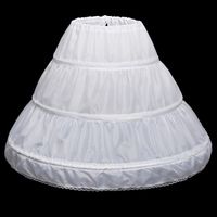 Girls Crinoline Petticoats Underskirt 3 Hoops Tutu Shipy Short Bridal Slip Kid Rope Waist Bridal Party Platform Accessori