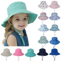 Летняя детская шляпа для девочек и мальчиков на открытом воздухе ушной ухой на шею против UV Kids Beach Cap Bucket Cap 0-8 лет