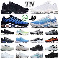 2022 TN Plus Men Women Running Shoes Triple Black White Sky Hyper Blue Smoke Gray Zebra Bat Pimento Metallic Pewter Fearian Violet Mens