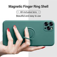 Ultra-thin Silicone Magnetic Phone Cases For iPhone 12 11 Pro SE XS max XR X 8 7 6 Plus Ring Bracket Cove238J