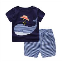 Sets de ropa Summer Baby Boy trajes de ropa Girl 2pcs Algodón de algodón para niños Pantelante de algodón fresco y de moda Nacido