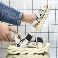 Sandals Beige Platform Men Slippers Summer Fashion Printed M...