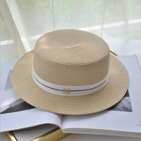 Chapeaux à bord large pour femmes femme de soleil féminin féminin d'été m lettre de paille de paille Caps Ladies plage