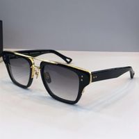 Винтажные квадратные солнцезащитные очки титановые золотые черные серые затененные 2059 года.