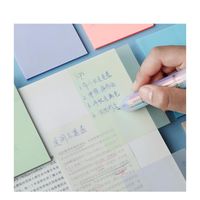 Notes Transparent 6 Colour Memo Pad Sticky Bookmark Marker Sticker Paper Student Office Supplies