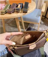 2022 New M60023 Luxurys Handbag Wallet 3 PCS حقائب محفظة مصممة للسيدات محافظات الكتف Crossbody Bag 60023-3