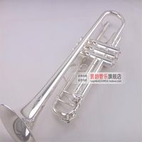 New Bach LT180S-90 Professional Trumpet Bb Type Trompeta Brass Instruments Silver Plated Exquisite Hand Carved B Flat Trombeta235x