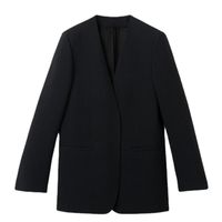 Women's Suits & Blazers Loose Silhouette Collarless Shoulder Pad Suit 2202 Spring Commuter Fashion Casual Jacket Women