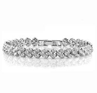 Armbandsmycken smycken2022 New Roman Chain Heart Designs Zirconia Diamond 925 Sterling Silver Tennis
