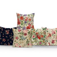 Cushion Decorative Pillow Floral Plants Cushion Cover Flower...