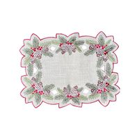 Tableaux de tapis de table broderie en tissu couvre-cabine faite à la main Placemat pour salle à manger de décoration de mariée nappe à poussière