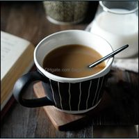 Mugs Drinkware Kitchen Dining Bar Home Garden High Quality Ceramic Cup Mug Creative Underglaze Coffee Simple Office Water Cups European A
