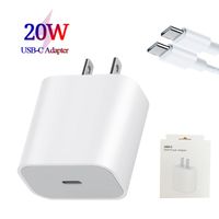 20W PD Charger for iPhone 13 12 Pro XS Max XR 8 Fast Charging USB Type C Wall Adapter Qucik Charge 3A Compatible with Samsung Xiaomi Huawei