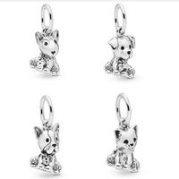 2019 Mother Day Labrador Puppy Hanging Charm Fits for Pandora Bracelet Charms 925 sterling silver Original loose Beads for diy Jew172s
