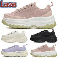 Top quality Lava Platform Canvas women casual Designer Shoes cream white triple black rust pink purple luxury Sneakers fashion low women trainers US 5.5-8