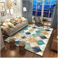 Géométrie américaine vintage marocaine de style ethnique de style chambre à coucher de chambre à coucher tapis et tapis pour la chambre1