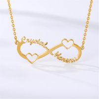 Stainless Steel Custom Name Necklace Personalized Rose Gold Silver Infinity Pendant Friendship Necklace Jewelry Friend Gi232o