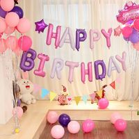 16 inç Mutlu Doğum Günü Balonlar Parti Malzemeleri Dekorasyon Mektubu Helyum Folyo Globos Balony Banner Bebek Duş Lateks Balonlar