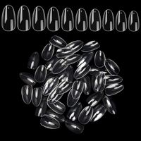 False Nails 600pcs Copertura a mandorle FINUN FINUCE Pressa unghie finta su punte a forma di ovale Natural Clear Coffin Manicure Toolfalse