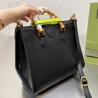 Tasarımcı Diana bambu kol tote çanta İtalya marka kadın moda moda gerçek deri küçük kılıf el çantaları kadın alışveriş omuz çanta l