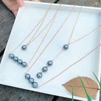 Les colliers pendentifs disent bonjour les bijoux de perles hawaïens en gros de samoa plaqué or perle pour femmes collares k6492