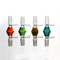 14 mm 18 mm de bongueira de vidro macho com espessura pyrex colorido colorido de abacaxi fumante tigelas de vidro tocos de água para plataformas