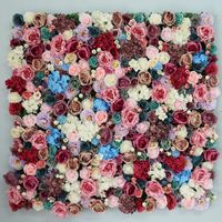 Fleurs décoratives couronnes plante artificielle rose fleur de fleur de mur fond de soie fausse pelouse décoration de mariage mariage jardin décor de la maison accès
