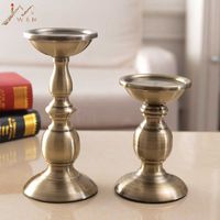 Metal Candle Holder Flower Vase Bronze Candelabra Fashion Wedding Candle Stand Exquisite Candlestick Table Home Christmas Decor H220419