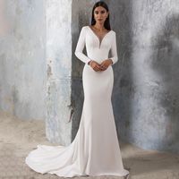 Other Wedding Dresses Simple Mermaid Dress For Brides Long S...