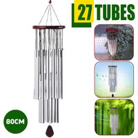 27 Tubes Wind Chimes Church Wind Bells Home Porch Balcony Outdoor Yard Garden Hanging Decorations Windchime Handmade Ornament 220426