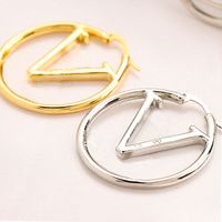 Women Letter Hoop Ohrring mit Stempel Gold Silber Briefe Ohrringe für Geschenkparty Fashion Special Design Schmuckzubehör Accessoires