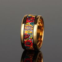 monet poppy series rings 18k goldplated enamel rings top quality ring for women designer jewelry Mother's Day Gift2631