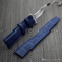 Correas de cuero Banda de reloj azul con barra de primavera para IWC DHL Air en stock