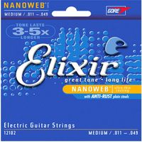 5sets 011-049 pouces Elixir 12102 Strings de guitare électrique nanoweb Ultra mince revêtement médium instruments de musique 225K