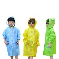 Gewöhnliche Regenmäntel PVC Polyester Nicht-Einweg-Regenmantelundurchlässige wasserdichte Slicker-Tourismus-Regenbekleidung im Freien Camping Wandern Regen Poncho für Kinder