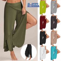 Women Yoga Pants stretchy High rise Straight Loose lounge Fitness running yoga pants Outdoor casual motion wide leg pants S-5XL H220429