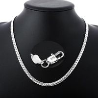 Chaines 45-60cm 925 STERLING Silver 6 mm Largeur Design Fine Collier Chain de femme pour femmes Bijoux de fiançailles de mariage mode