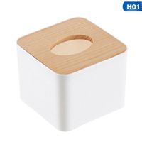Tissue Box with Wooden Cover Round Square Toilet Paper Solid Wood Napkin Storage Holder Case Home Car Dispenser 220523