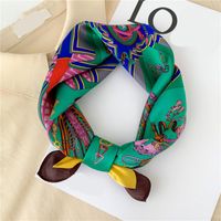 Bufandas 100% natural de seda real bufanda de seda diseño cuadrado impreso Foulard Teckinglefief Women Bandana Spring 2022scarves