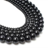 Outras contas de ágata preta 06/2/8/10 mm de contas soltas redondas para colar de jóias Diy Bracelets Acessórios outros outros