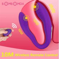 A forma di vibratore per coppie giocattoli sessuali wireless per adulti dildo clitoride stim2343
