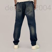 Мужские джинсы дизайнер осень и зима 2021 Новые сшитые старые джинсы Мужчины Простые личности Эластичные свободные прямые брюки 97A5