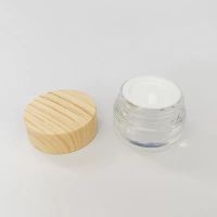 Popularne próbki butelek zbiornikowe szklane pudełko słoik 5 ml drewno ziarno plastikowy pojemnik na pokrywkę do wosku Vape Gruby olej kremowy