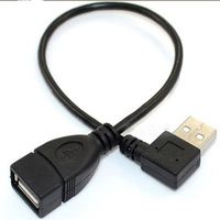 USB 여성 to USB 남성 직각 어댑터 케이블 FM 0 25M243Y248M