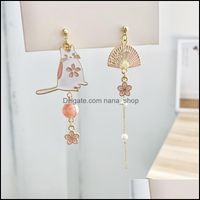 Dangle Chandelier Earrings Jewelry Korean Style Flower Cute ...