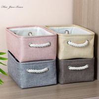 Storage Boxes & Bins Cotton Linen Folding Baskets Kids Toys Organizer Clothes And Sundries Box Cabinet Bag Laundry Basket