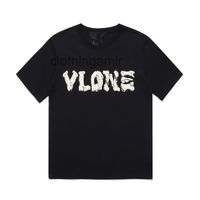 Tasarımcı t shirt erkek moda vlones hip hop sınırlı harf kafatası baskı sokak tabanı t-shirt astar