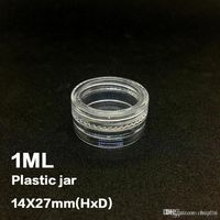 1ML 1G Plastic Empty Face Cream Jar Cosmetic Sample Clear Pot Acrylic Make-up Eyeshadow Lip Balm Nail Art Piece Container Bottle T309c
