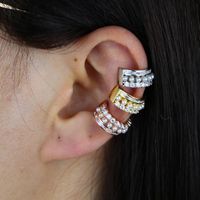 Clip-on & Screw Back Piece Arrived Fashion Multi Wrap Round Baguette CZ Pearl Beaded Lines Circle No Piercing Women Ear Cuff Clip On Earring